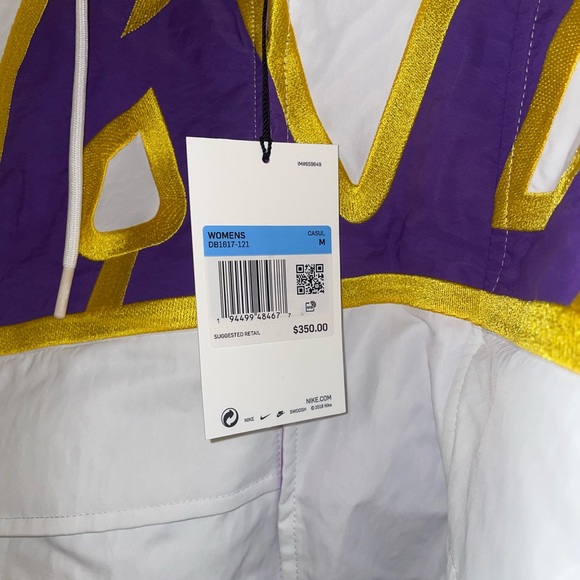 NWT $350.00 Nike Womens Ambush LA Lakers Hooded Jacket White Size MEDIUM - Picture 6 of 6